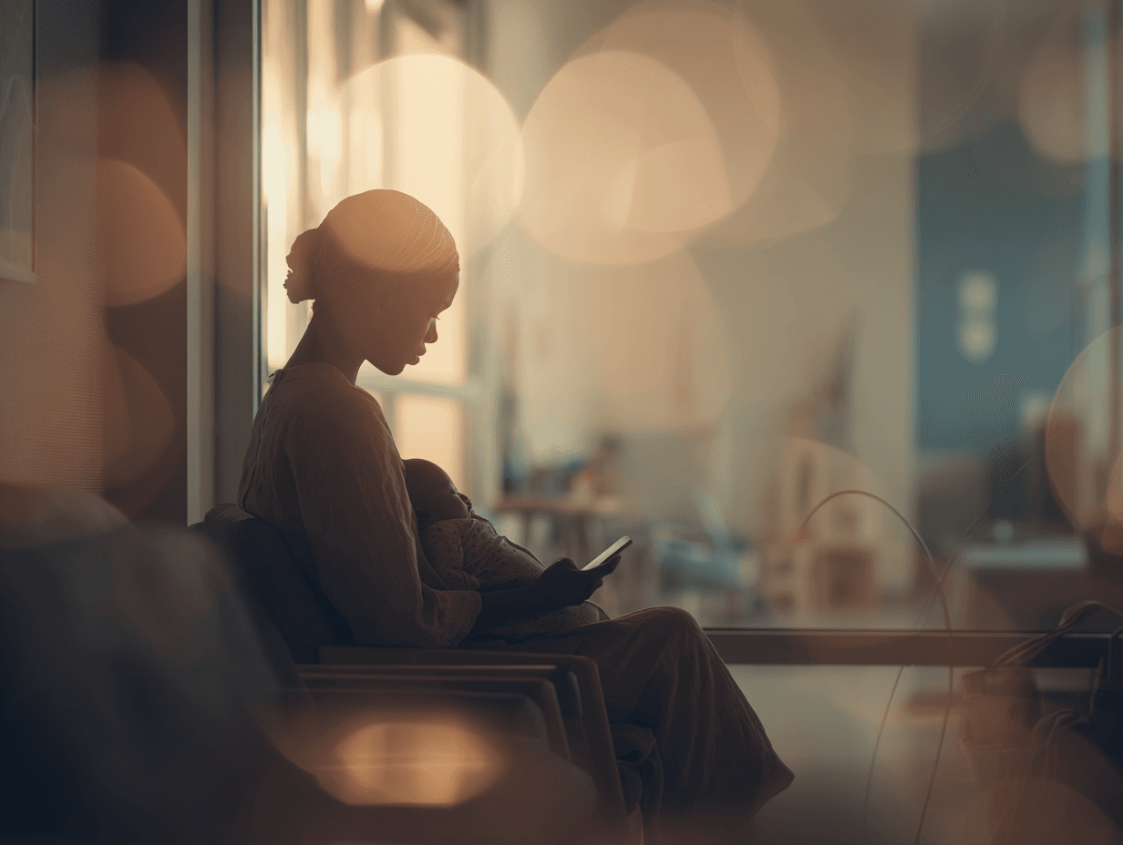 Parent and baby at a pediatrician visit