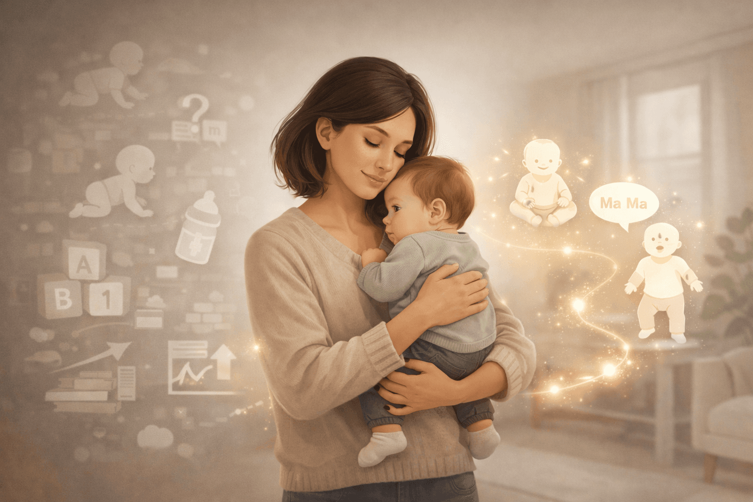 Parent tracking a child's developmental milestones