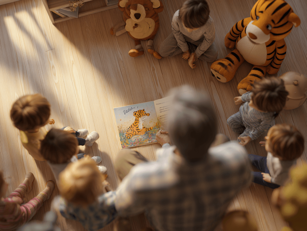 Parent and young child on a family outing outdoors